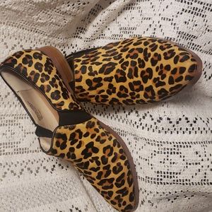Maiden Lane Calfhair cheetah print loafer